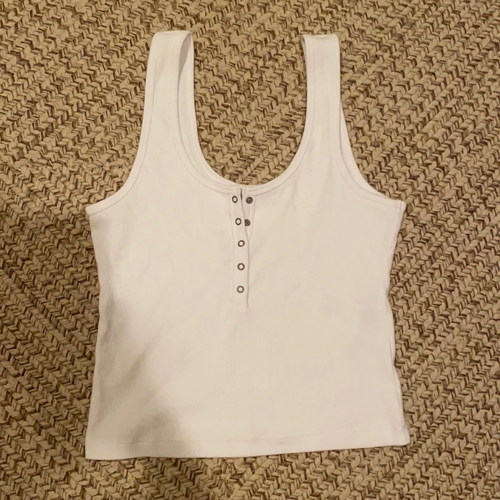 Abercrombie & Fitch White Tank Top Size M